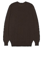 Ghiaia Cashmere Cotton Crewneck in Military, view 2, click to view large image.