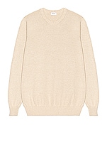 Ghiaia Cashmere Cotton Crewneck in Vanilla, view 1, click to view large image.