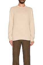 Ghiaia Cashmere Cotton Crewneck in Vanilla, view 3, click to view large image.