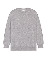Ghiaia Cashmere Cashmere Raglan Crewneck in Grey, view 1, click to view large image.