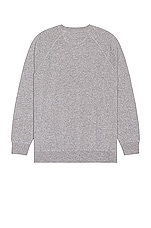 Ghiaia Cashmere Cashmere Raglan Crewneck in Grey, view 2, click to view large image.