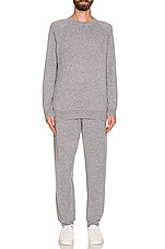 Ghiaia Cashmere Cashmere Sweat Pants in Grey, view 4, click to view large image.