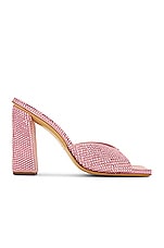 GIA BORGHINI x RHW Block Heel Mule in Light Pink, view 1, click to view large image.