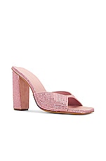 GIA BORGHINI x RHW Block Heel Mule in Light Pink, view 2, click to view large image.
