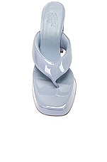 GIA BORGHINI Patent Thong Sandal in Ice Blue, view 4, click to view large image.