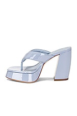 GIA BORGHINI Patent Thong Sandal in Ice Blue, view 5, click to view large image.