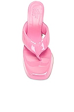 GIA BORGHINI Patent Thong Sandal in Pink, view 4, click to view large image.