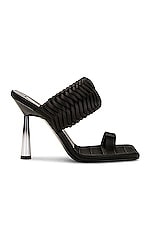 GIA BORGHINI x RHW Toe Ring Mule in Black, view 1, click to view large image.