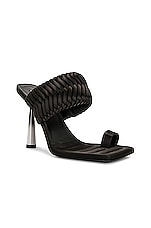 GIA BORGHINI x RHW Toe Ring Mule in Black, view 2, click to view large image.