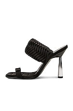GIA BORGHINI x RHW Toe Ring Mule in Black, view 5, click to view large image.