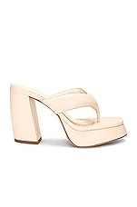 GIA BORGHINI Platform Flip Flop Sandal in Cream, view 1, click to view large image.