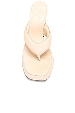 GIA BORGHINI Platform Flip Flop Sandal in Cream, view 4, click to view large image.