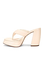 GIA BORGHINI Platform Flip Flop Sandal in Cream, view 5, click to view large image.