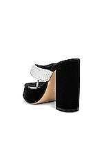 GIA BORGHINI Platform Flip Flop Sandal in Silver & Black, view 3, click to view large image.