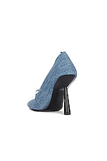 GIA BORGHINI Balantine Pump in Blue Jeans, view 3, click to view large image.
