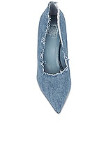 GIA BORGHINI Balantine Pump in Blue Jeans, view 4, click to view large image.
