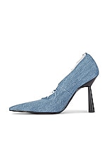 GIA BORGHINI Balantine Pump in Blue Jeans, view 5, click to view large image.