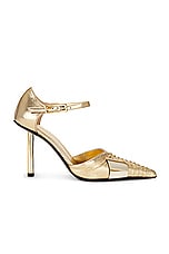 GIA BORGHINI x Fai Khadra Aalto Heel in Gold, view 1, click to view large image.