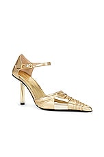 GIA BORGHINI x Fai Khadra Aalto Heel in Gold, view 2, click to view large image.