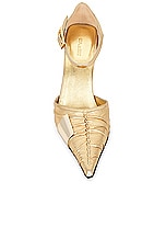 GIA BORGHINI x Fai Khadra Aalto Heel in Gold, view 4, click to view large image.
