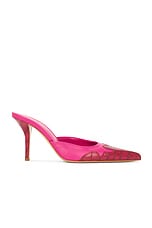 GIA BORGHINI X MIAOU June Mule in Pink & Red, view 1, click to view large image.