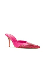 GIA BORGHINI X MIAOU June Mule in Pink & Red, view 2, click to view large image.