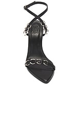 GIA BORGHINI X Miaou Reno Sandal In Black in Black, view 4, click to view large image.