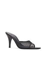 GIA BORGHINI Honorine Mule In Black in Black, view 2, click to view large image.
