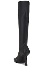 GIA BORGHINI x RHW Knee High Boot in Black, view 3, click to view large image.