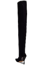 GIA BORGHINI x RHW Over the Knee Boot in Black, view 3, click to view large image.