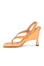 GIA BORGHINI x RHW Thong Wedge Sandal in Orange, view 5, click to view large image.