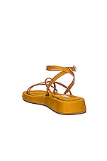 GIA BORGHINI x RHW Strappy Sandal in Light Caramel, view 3, click to view large image.