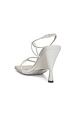 GIA BORGHINI x RHW Strappy Sandal in Ivory, view 3, click to view large image.