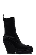 GIA BORGHINI Texan Ankle Boot in Black, view 1, click to view large image.