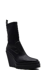 GIA BORGHINI Texan Ankle Boot in Black, view 2, click to view large image.