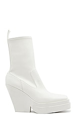 GIA BORGHINI Texan Ankle Boot in Ivory, view 1, click to view large image.