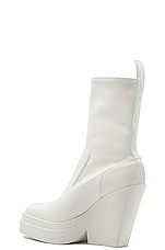 GIA BORGHINI Texan Ankle Boot in Ivory, view 3, click to view large image.