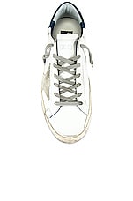 Golden Goose Superstar Sneaker in White & Blue, view 4, click to view large image.