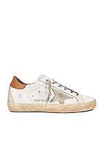 Golden Goose Superstar Sneaker in White & Light Brown, view 1, click to view large image.