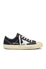 Golden Goose V-star 2 Sneaker In Navy &amp; Silver in Navy & Silver, view 1, click to view large image.