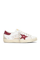 Golden Goose Super Star Sneaker In Cream, Red, White &amp; Beige in Cream, Red, White & Beige, view 1, click to view large image.