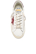 Golden Goose Super Star Sneaker In Cream, Red, White &amp; Beige in Cream, Red, White & Beige, view 4, click to view large image.