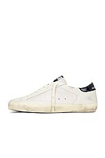 Golden Goose Super Star Leather Star in White, Pomegranate, & Black, view 5, click to view large image.