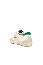 Golden Goose Super Star Nylon And Nappa Leather Star in White, Green, & Ice, view 3, click to view large image.
