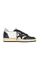 Golden Goose Ball Star Nappa Leather Toe in White, Black, & Grey, view 1, click to view large image.