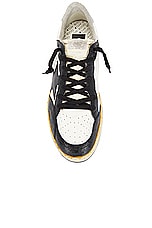 Golden Goose Ball Star Nappa Leather Toe in White, Black, & Grey, view 4, click to view large image.