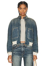 Golden Goose Bomber Jacket in Blue, view 1, click to view large image.
