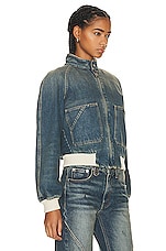Golden Goose Bomber Jacket in Blue, view 3, click to view large image.