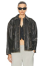 Golden Goose Journey Nappa Leather Jacket in Vintage Brown, view 1, click to view large image.