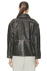 Golden Goose Journey Nappa Leather Jacket in Vintage Brown, view 4, click to view large image.